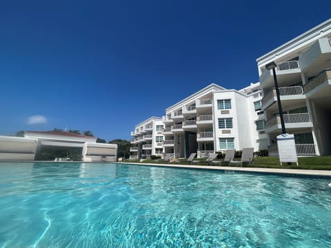 Condominium common area swimming pool. 