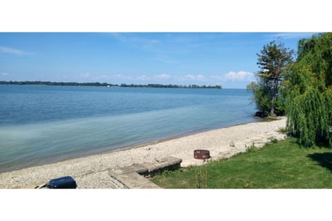 On the beach!  This is the view from the sunroom. 