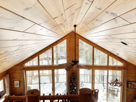 View from front of Loft (The Nest) looking out at the Betsie River.