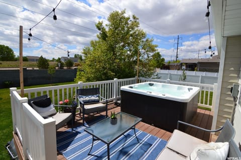 Hot tub and patio