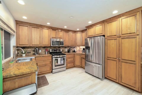 Prepare and enjoy your own meal in this beautiful gourmet kitchen.