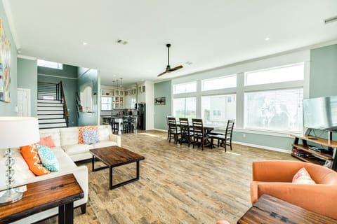 Open living area makes family time a breeze