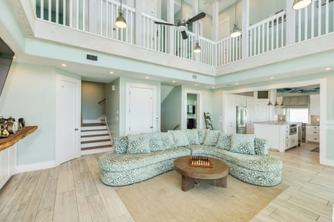 Relax on the comfortable sofa