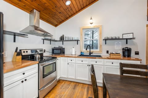 Kitchen with electric range