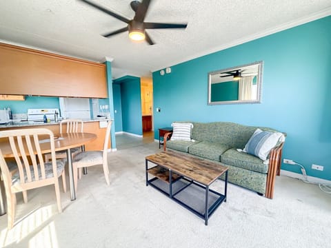 Living room with queen sofa bed