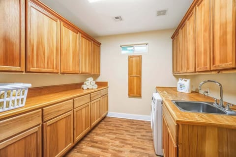 A roomy laundry space for comfortable stays