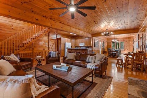 Living Room Flows into the Kitchen and Dining Room