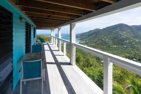 Looking east towards Coral Bay Harbor from the top floor verandah