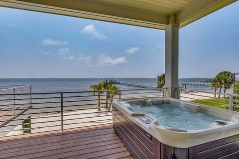 Private hot tub to enjoy during your stay.