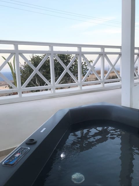 Hot tub with partial sea view