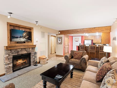 Living Area with Sleeper Sofa / Kitchen