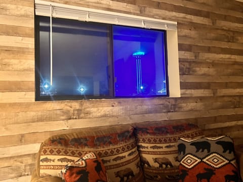 Space Needle View from Living room couch