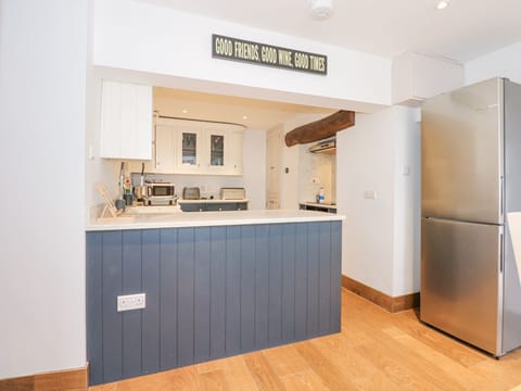 Fridge, dishwasher, electric kettle, toaster