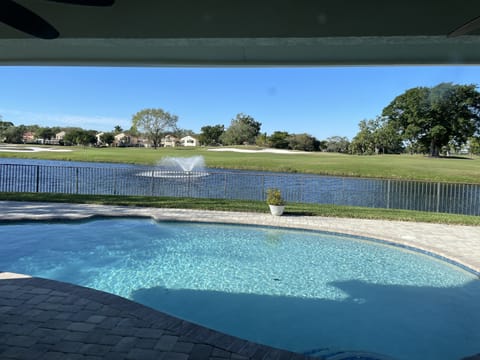 Pool Deck View of 12th hole. 100yds from green