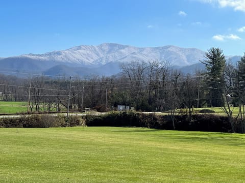 View from the front porch and hot tub