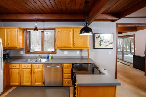 Kitchen with ample counter space and dishwasher