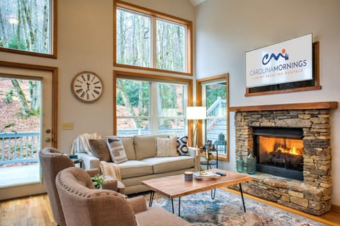 Living Area with Gas Fireplace
