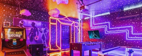 Enjoy the TRON game room with A/C! Skeeball, Arcade Games, Foosball & Air Hockey