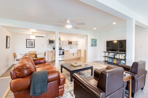 living room and kitchen