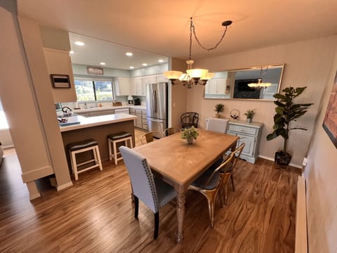 Dining area connected to kitchen