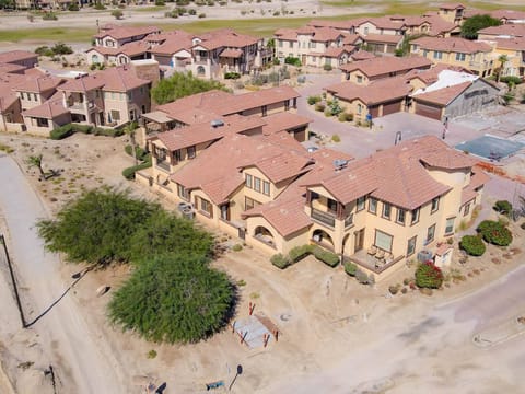 From above, see Condo 211 situated within the gated resort of El Dorado Ranch, just a short walk from the community pool and overlooking the green of the 18-hole Las Caras de Mexico golf course.