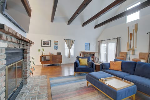 Spacious dining room is perfect for post beach hang outs.