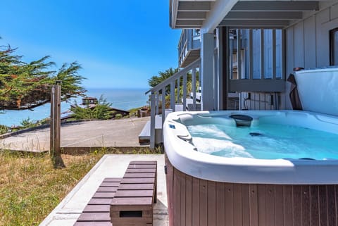 A hot tub with a view? Heaven!