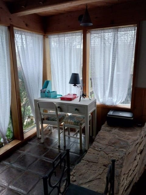 Enjoy working remotely in a little corner workspace with expansive views