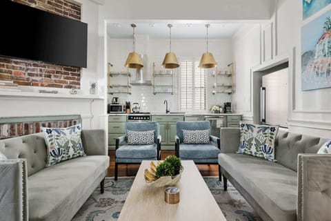 First floor living room + kitchen