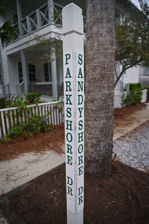 At the corner of Parkshore & Sandyshore.