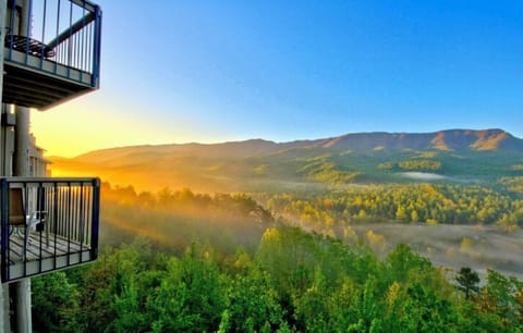 View of the sunrise from the balcony