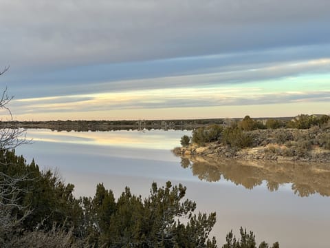View of lake from back patio