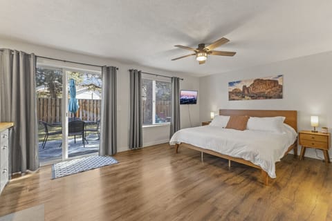 Lower king suite with 40-inch Smart TV and your own full bathroom