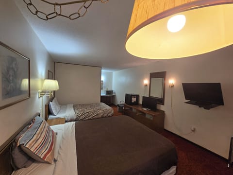 Room, 2 Queen Beds, Non Smoking | Desk, iron/ironing board, free WiFi, bed sheets