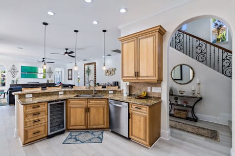 Open concept kitchen and living room