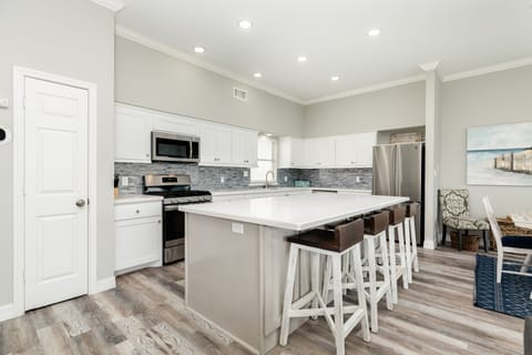 Grab a snack or serve up meals at the breakfast bar