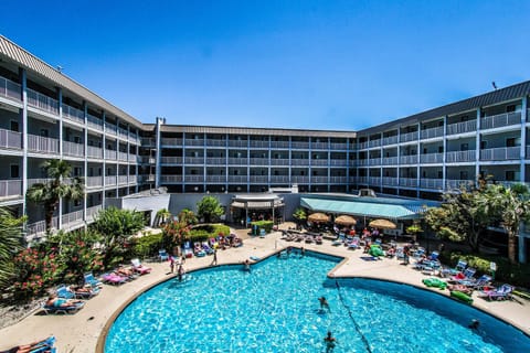 Main large outdoor pool one of two at the resort 