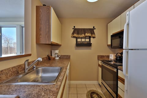Fully equipped galley style kitchen