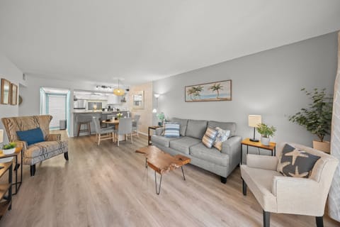 Spacious living room with comfy furniture and Smart TV includes YouTube (no cable)