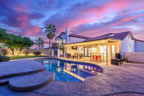 Large Terraced Patio Surrounding a Heated Deep Water Pool