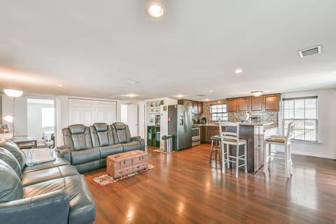 Spacious living area.  One of the sofas reclines and has usb ports and lights.