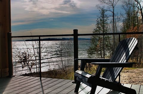 Southern view of Stoney Point leading into Suttons Bay.  Part of panoramic view.