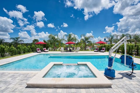 Hot Tub, Pool, Lift and Backyard