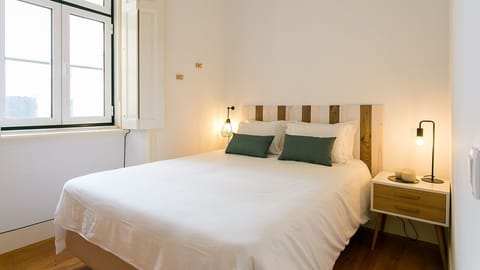 Light bedroom with comfy bed and a nice view of the avenue #airbnb #lisbon #pt #portugal #cozy #bedroom