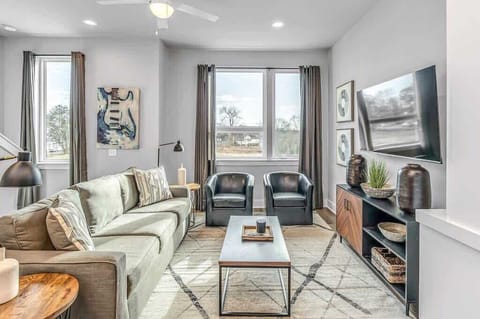 Comfortable, well-lit living room—your go-to hangout spot.