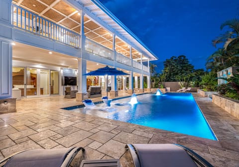 The pool may be the most beautiful at night