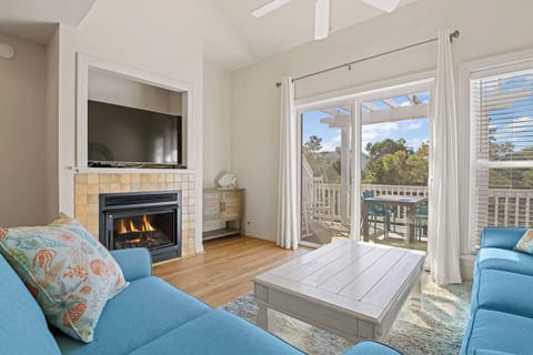 Living Area with Deck Access on Third Level