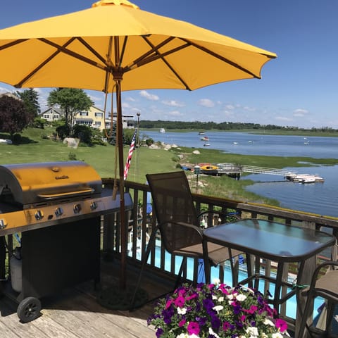 Private deck overlooking Annisquam River