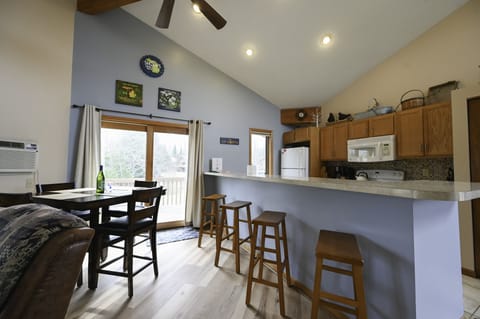 Spacious dining area with seating for 8