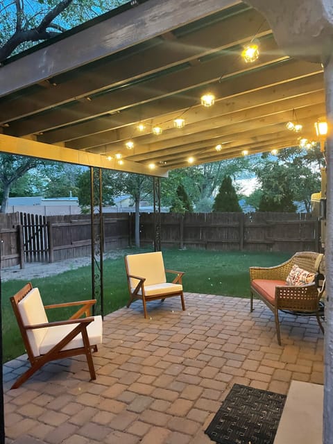 Back private patio for warm evenings